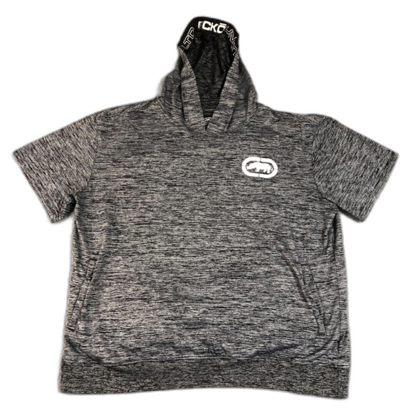 Ecko Unitd Hoodie Mens 2XLarge Gray Pullover Sweatshirt Sweater‎ Logo Spell Out - Picture 1 of 7